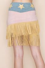 Load image into Gallery viewer, fringe ultra sued skirt
