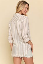 Load image into Gallery viewer, stripe side pocket shirt
