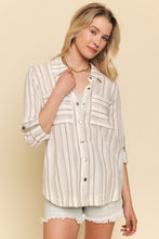 Load image into Gallery viewer, stripe side pocket shirt
