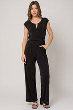 Load image into Gallery viewer, black knit jumpsuit
