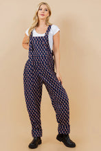 Load image into Gallery viewer, navy mushroom overalls
